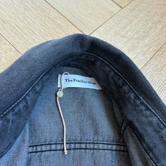 The Frankie Shop DALLAS DENIM OVERSHIRT - DARK GREY - Picture 5 of 7